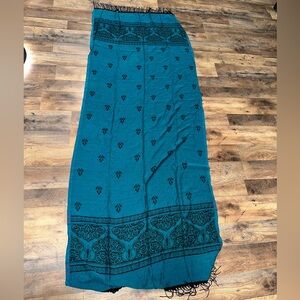 Sushila Vintage Aqua Blue Saree 100% Pure Georgette Silk